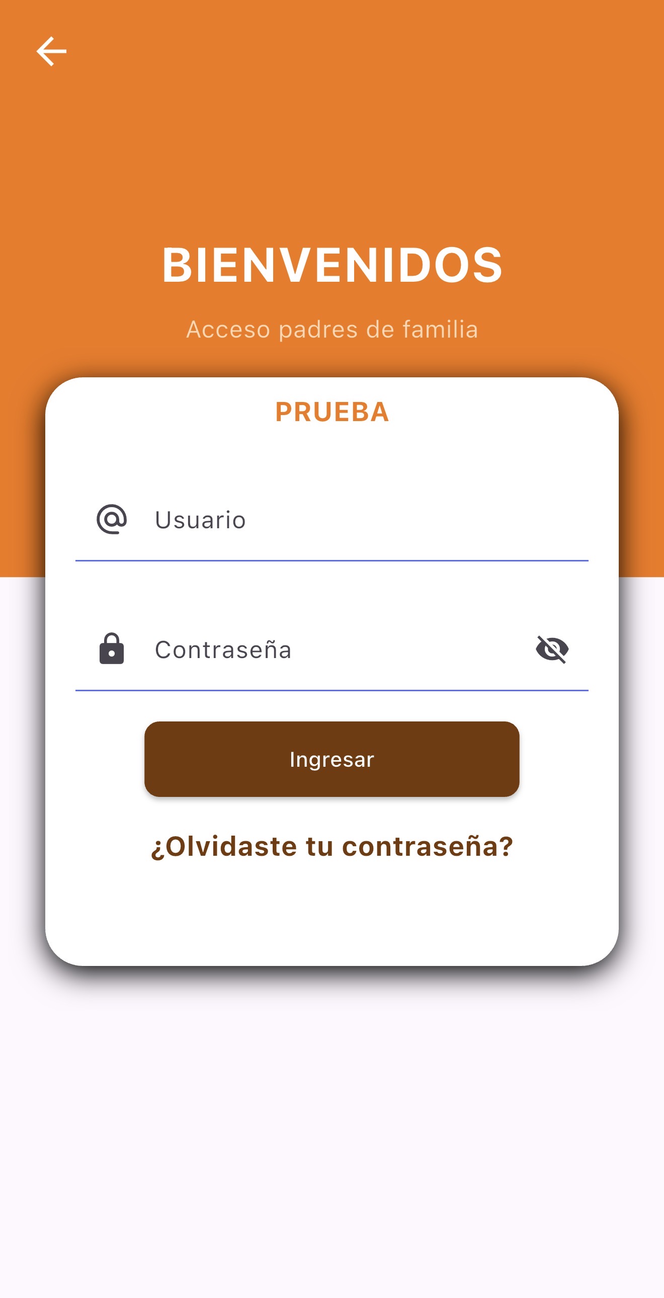 Inicio de sesión